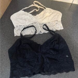 Gilly Hicks Lace Bralette Duo - Black & Ivory